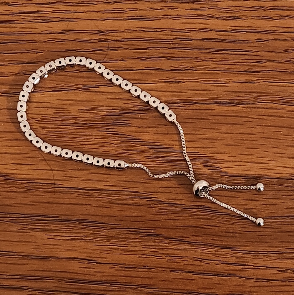 Silver Multi-color Gemstone Bolo Bracelet - Picture 2 of 7
